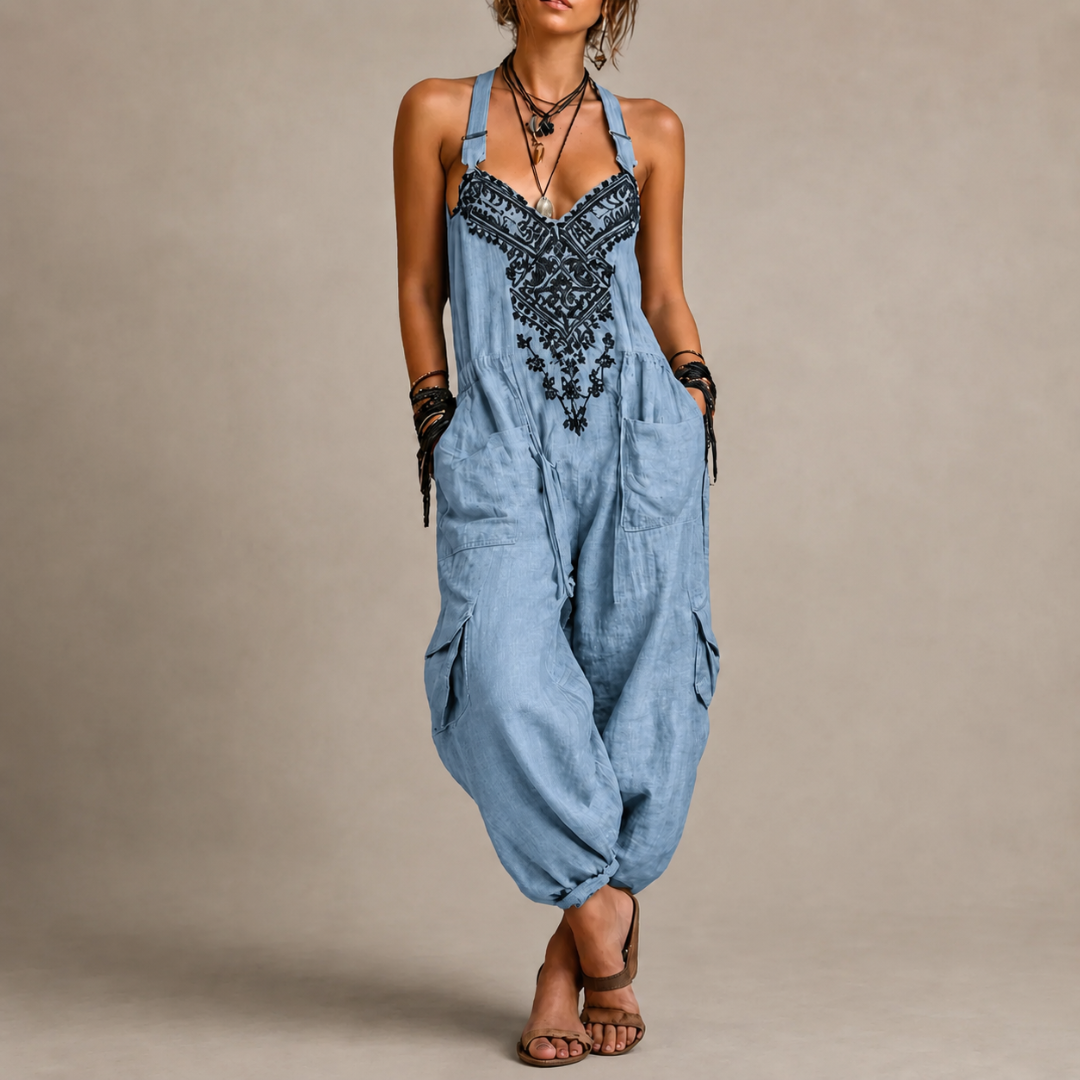 Sierra | Embroidered Relaxed Jumpsuit