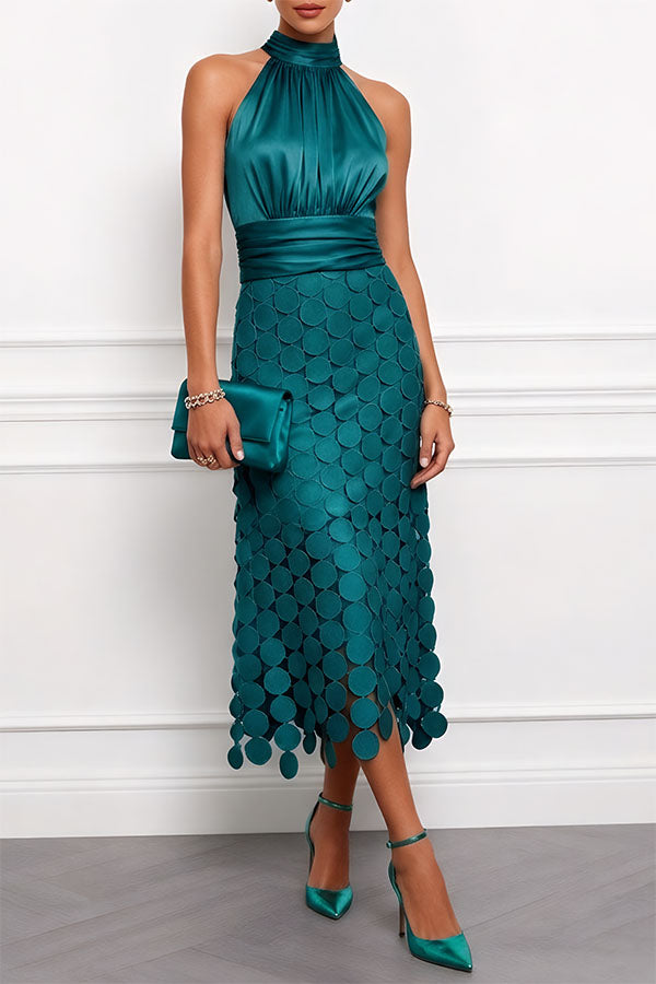 Seraphina | Elegant Halter Midi Dress