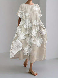 Aurora™ Elegant Floral Print Dress