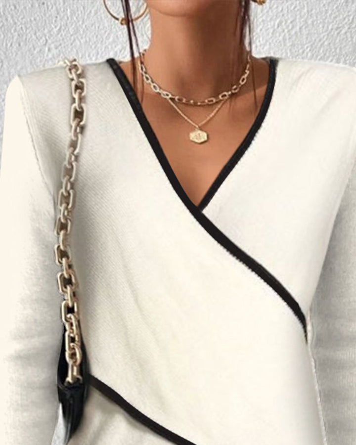 Yvette™ Elegant V-neck Sweater