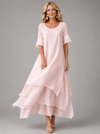 Amelie | Flowing Layered Midi Dress