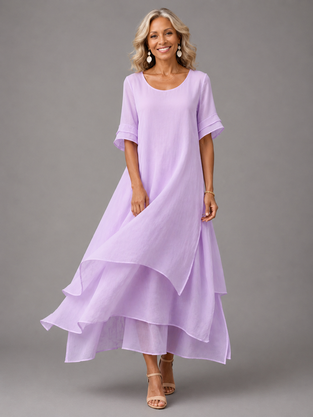 Amelie | Flowing Layered Midi Dress