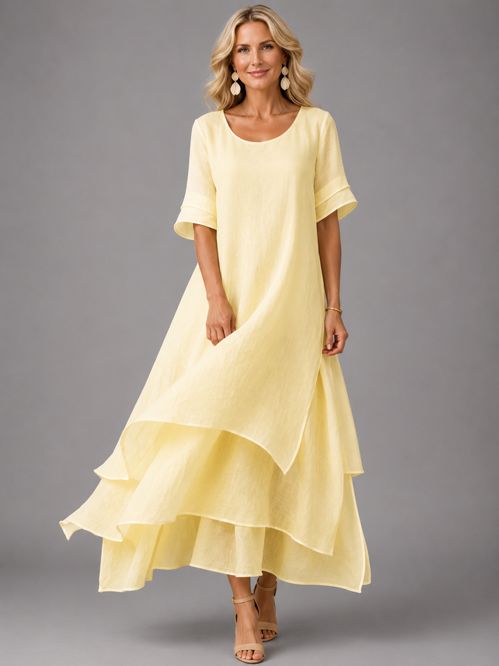 Amelie | Flowing Layered Midi Dress