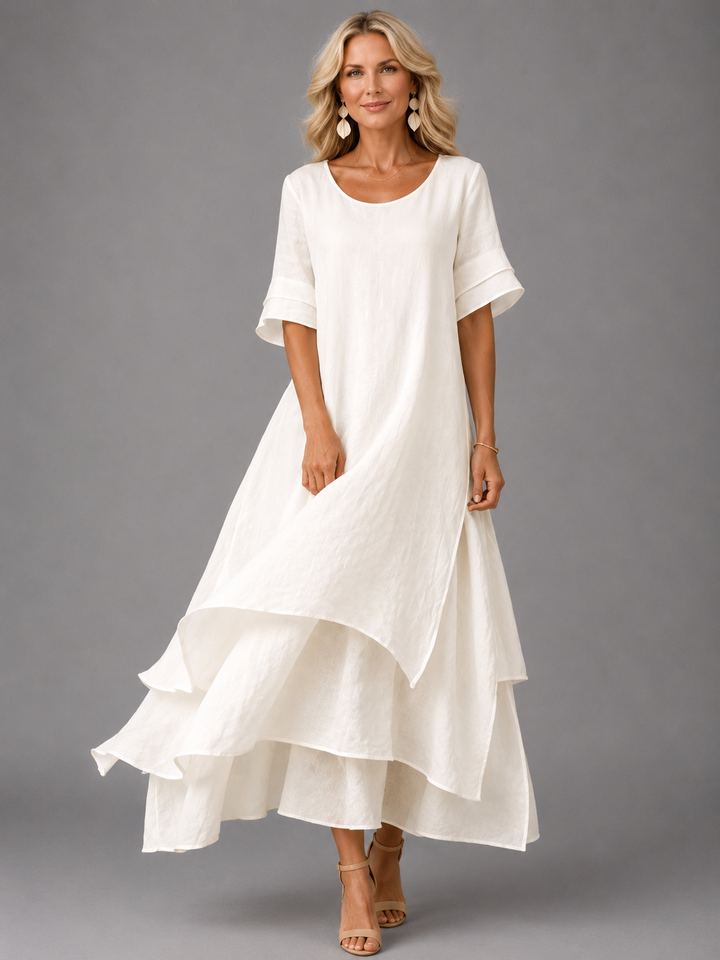 Amelie | Flowing Layered Midi Dress
