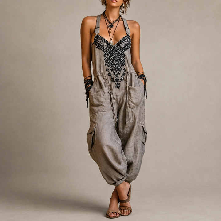 Sierra | Embroidered Relaxed Jumpsuit