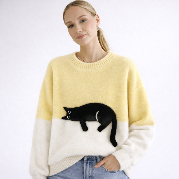 Ruthie™ Cozy Cat Knit Sweater