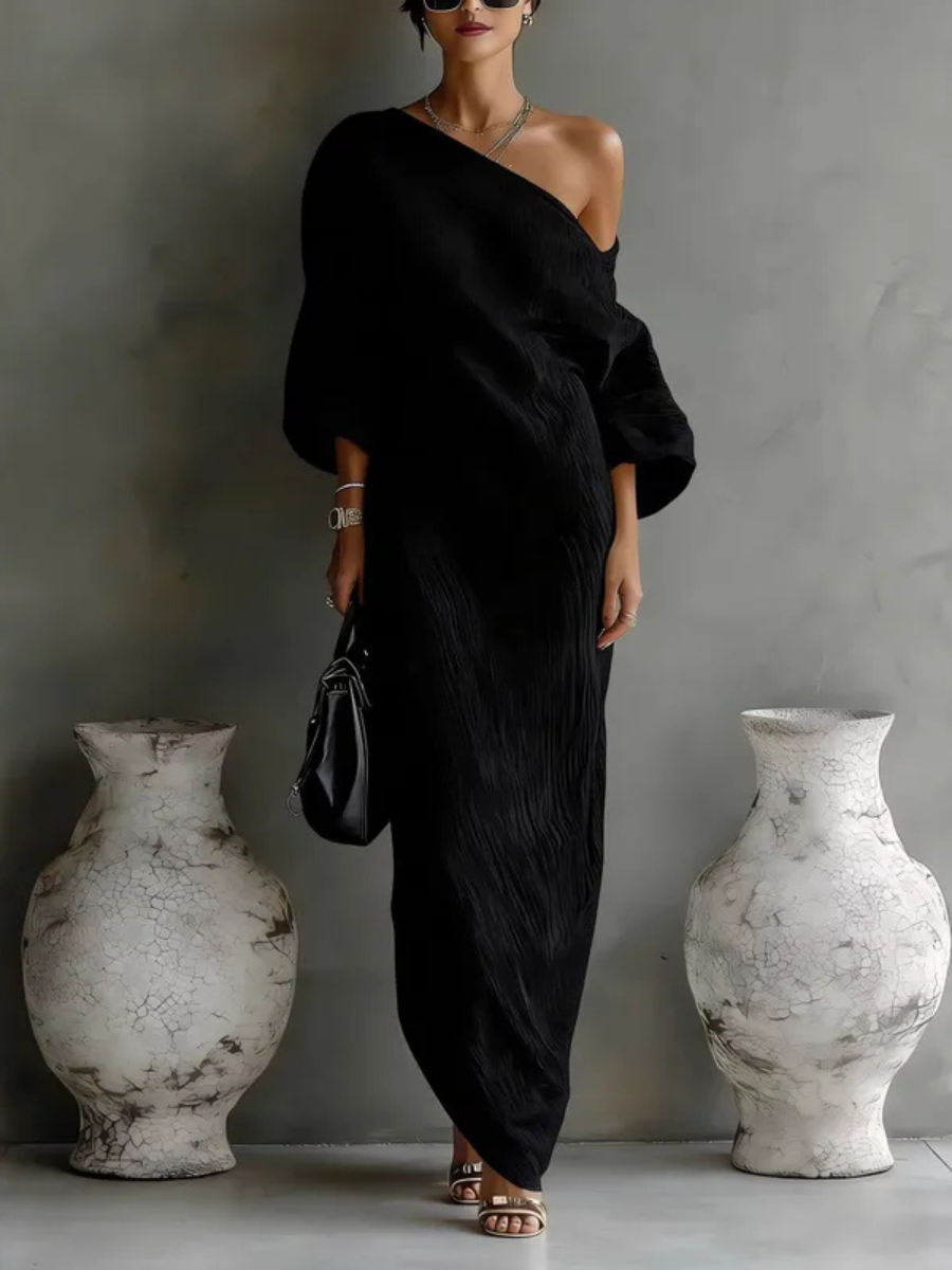 Vivienne | Draped One-Shoulder Maxi Dress