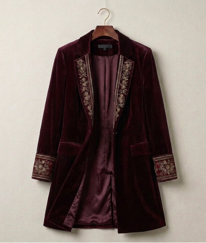 Elise™ | Velvet Statement Blazer