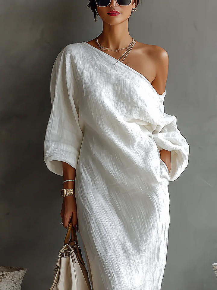 Vivienne | Draped One-Shoulder Maxi Dress