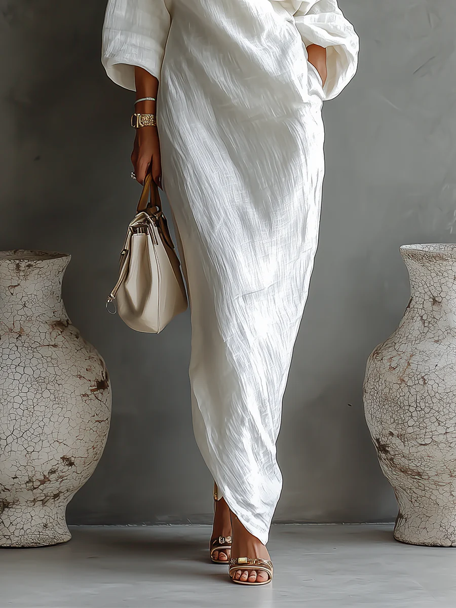 Vivienne | Draped One-Shoulder Maxi Dress