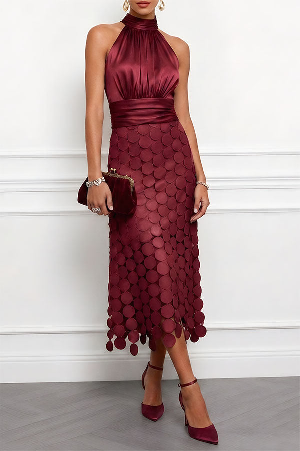 Seraphina | Elegant Halter Midi Dress