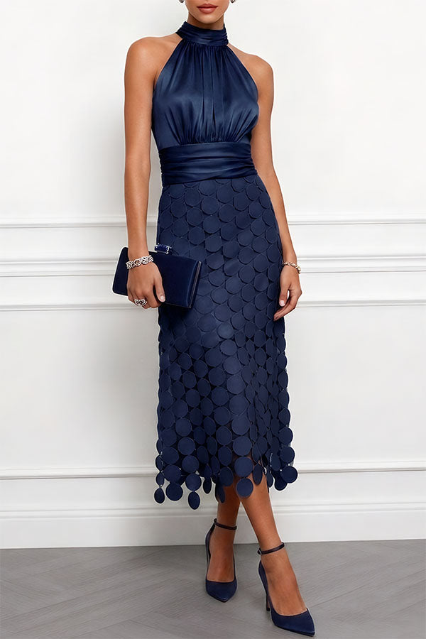 Seraphina | Elegant Halter Midi Dress